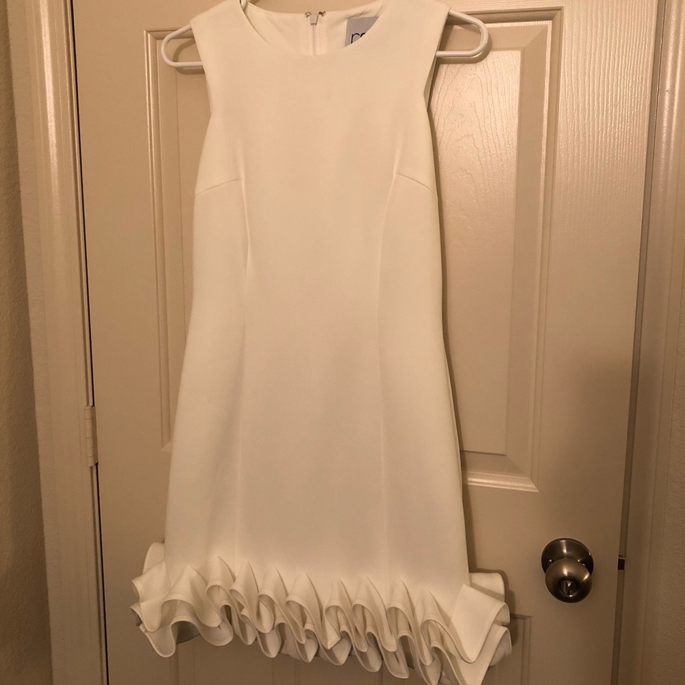 RSVP White scuba ruffle dress - NEW